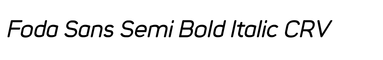 Foda Sans Semi Bold Italic CRV